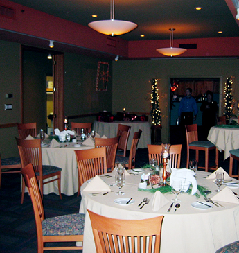 Photo of one of the tables overlooking High Street.